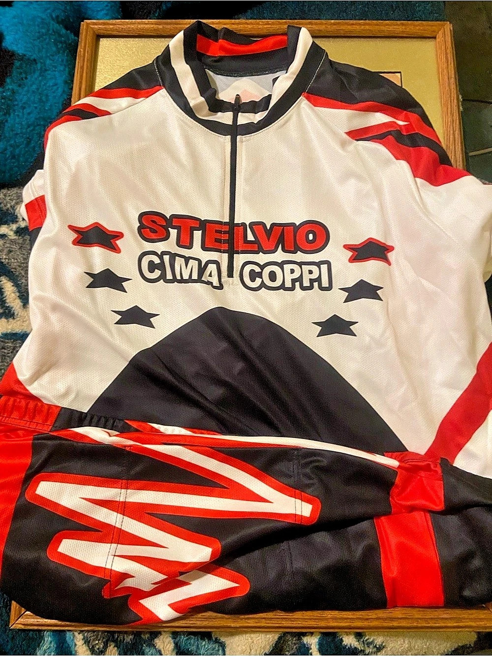 Stelvio Cima Coppi 2760 Cycling Jersey White & Black XL Like New